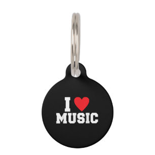 Médaillon Pour Animaux J'adore Music Lover