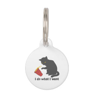 Médaillon Pour Animaux Je fais ce que je veux - Choisir la couleur arriè