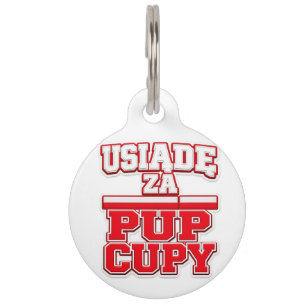 Médaillon Pour Animaux Je M'Assieds Pour Pup Cupy Collier pour Chien