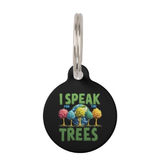 Médaillon Pour Animaux Je parle pour les arbres Planète Sauver la Terre J