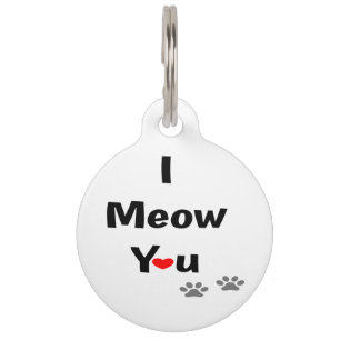 Médaillon Pour Animaux Je t'aime propriétaires de chats Saint-Valentin An