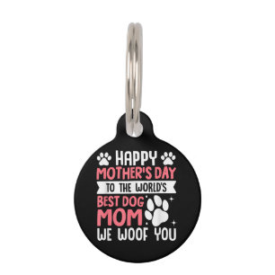 Médaillon Pour Animaux Joyeuse fête des mères à la meilleure maman de chi