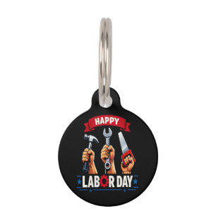 Médaillon Pour Animaux Joyeuse fête du travail