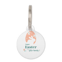 Joyeuses Pâques – Lapin & Œuf Décor Floral