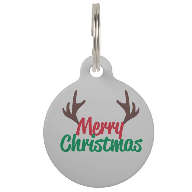 Médaillon Pour Animaux joyeux noël de votre chien (Devant)