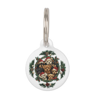 Médaillon Pour Animaux Joyeux Yorkshire Terrier Chiens de Noël