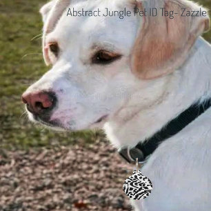 Médaillon Pour Animaux Jungle Abstraite