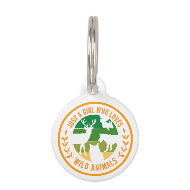 Médaillon Pour Animaux Juste une fille qui aime les animaux sauvages cade (Devant)