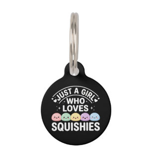 Médaillon Pour Animaux Juste Une Fille Qui Aime Les Squishies - Kawaii Pa