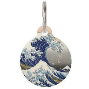 Médaillon Pour Animaux La Grande vague d'Hokusai au large des Beaux-Arts