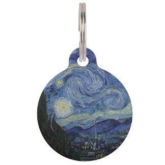 Médaillon Pour Animaux La Nuit étoilée par Vincent Van Gogh