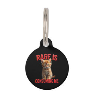 Médaillon Pour Animaux La rage me consomme Cute Kitten Chat, Feline drôle