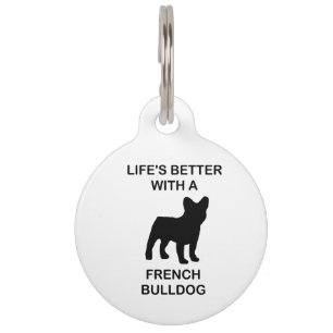 Médaillon Pour Animaux la vie est meilleure avec un bouledogue français