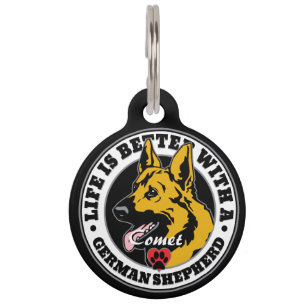 Médaillon Pour Animaux La vie personnalisée du berger allemand est meille