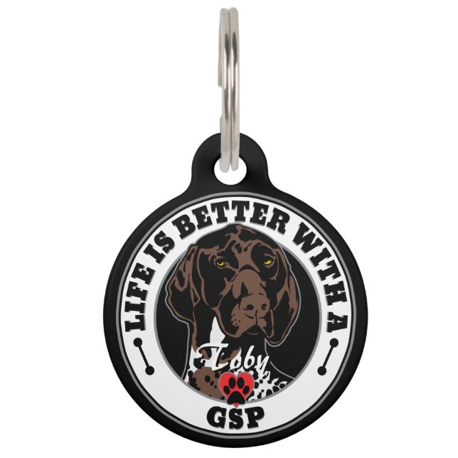 Médaillon Pour Animaux La Vie Personnalisée Du SGP Est Meilleure Avec Un  (Devant)