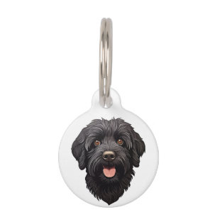 Médaillon Pour Animaux Labradoodle Chien noir