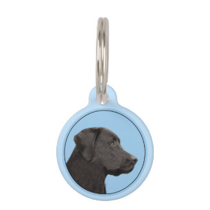 Médaillon Pour Animaux Labrador Retriever Black Peinture Original Chien A
