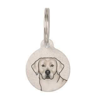 Médaillon Pour Animaux Labrador Retriever Cream Anglais Tête de Chien