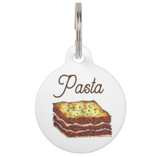Médaillon Pour Animaux Lasagna Lasagna Pasta Italie Cuisine italienne amé