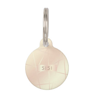 Médaillon Pour Animaux Le joli or rose élégant et rougissent géométri