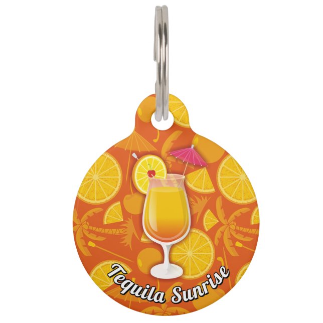 Médaillon Pour Animaux Le lever du soleil de Tequila (Devant)