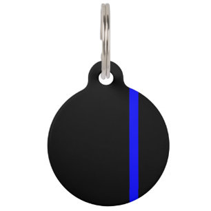 Médaillon Pour Animaux Le style mince symbolique de verticale de Blue