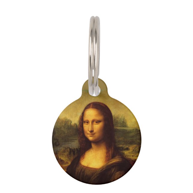 Médaillon Pour Animaux Leonardo Da Vinci Mona Lisa Peinture d'Art (Devant)