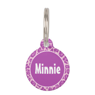 Médaillon Pour Animaux Léopard avec rose