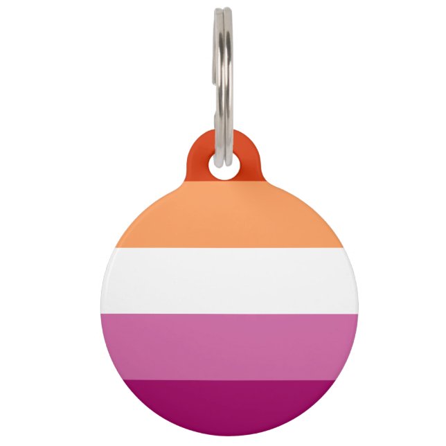 Médaillon Pour Animaux Lesbian Pride Flag LGBTQ (Devant)