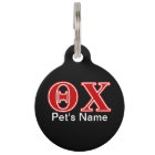 Lettres rouges Theta Chi