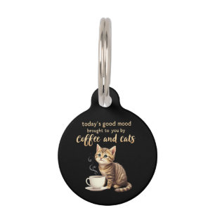 Médaillon Pour Animaux L'humeur du jour vous est offerte par Café & Chats