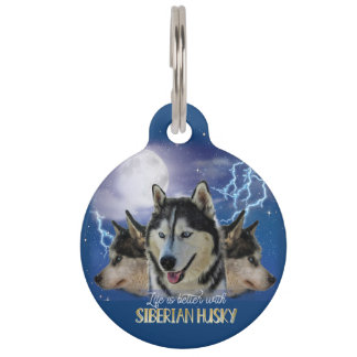 Médaillon Pour Animaux Life Is Better With A Siberian Husky