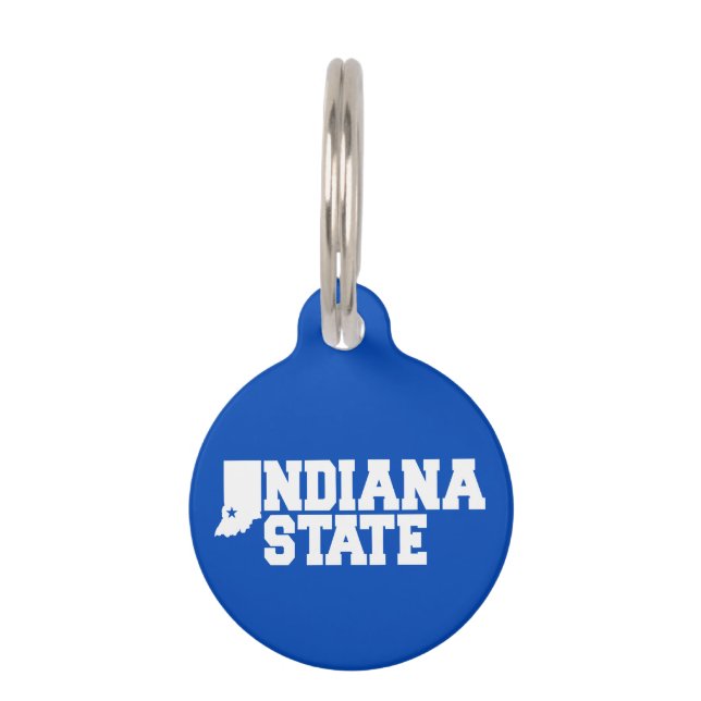 Médaillon Pour Animaux Logo Indiana State (Devant)
