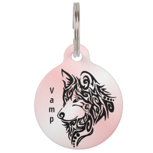 Médaillon Pour Animaux Loup tribal