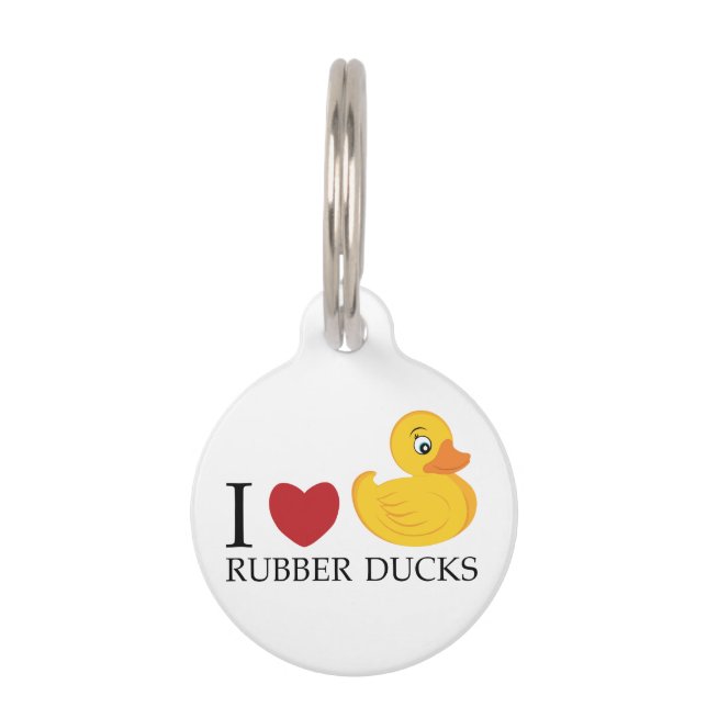 Médaillon Pour Animaux Love Rubber Ducks (Devant)