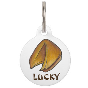 Médaillon Pour Animaux Lucky Fortune Cookie Chinese Food Takeout