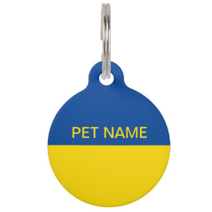 Médaillon Pour Animaux L'Ukraine drapeau animal de compagnie personnalisé