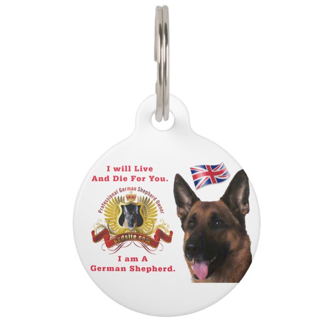 Médaillon Pour Animaux Magnifique Chien berger allemand (Devant)