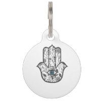 Main simple tirée à la main Main Flore Hamsa main