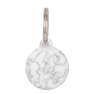 Médaillon Pour Animaux Marbre blanc gris marbré Arrière - plan Motif en p