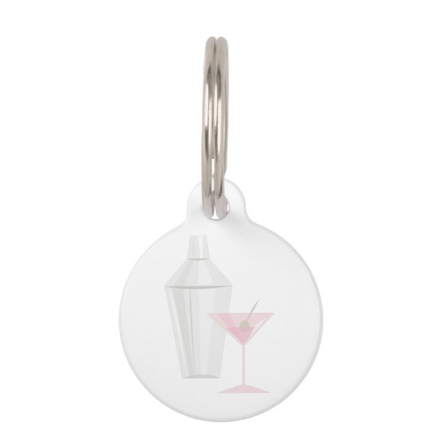 Médaillon Pour Animaux Martini Shaker (Devant)