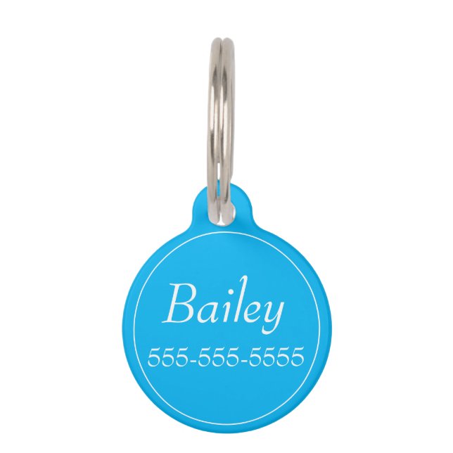 Médaillon Pour Animaux Médaille d'identification ronde personnalisée pour (Devant)