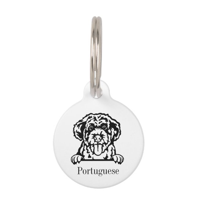 Médaillon Pour Animaux Médaille personnalisée pour chien d'eau portugais (Devant)