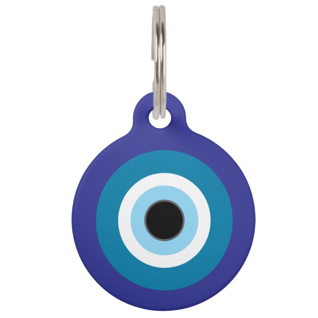 Médaillon Pour Animaux Médaille pour animal de compagnie Œil diabolique b (Devant)