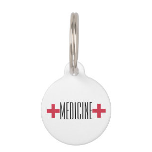 Médaillon Pour Animaux Médicament fait sur commande de médecine en cas