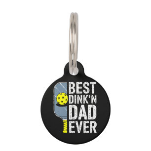 Médaillon Pour Animaux Meilleur Papa Dink'N Ever Pickleball