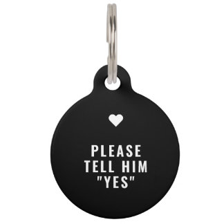 Médaillon Pour Animaux Merci de lui dire oui Mariage Proposition Pet ID b