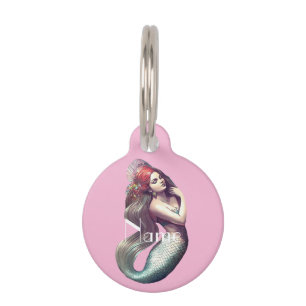 Médaillon Pour Animaux Mermaid Beauté de Redhead Thunder_Cove