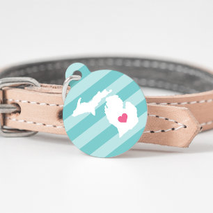 Médaillon Pour Animaux Michigan Heart