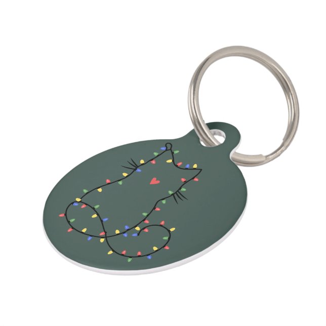 Médaillon Pour Animaux Mignonne Chat Noël Chat Maman Amusante Amoureux de (Côté )
